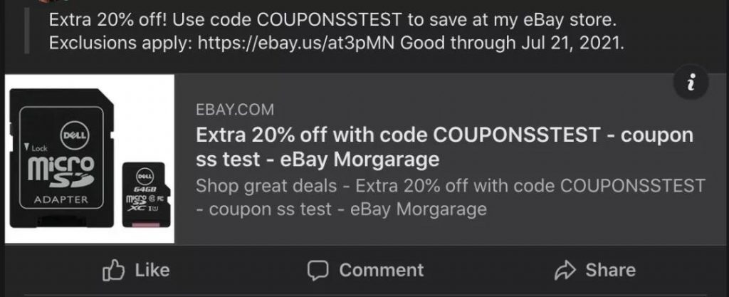 ebay coupon code